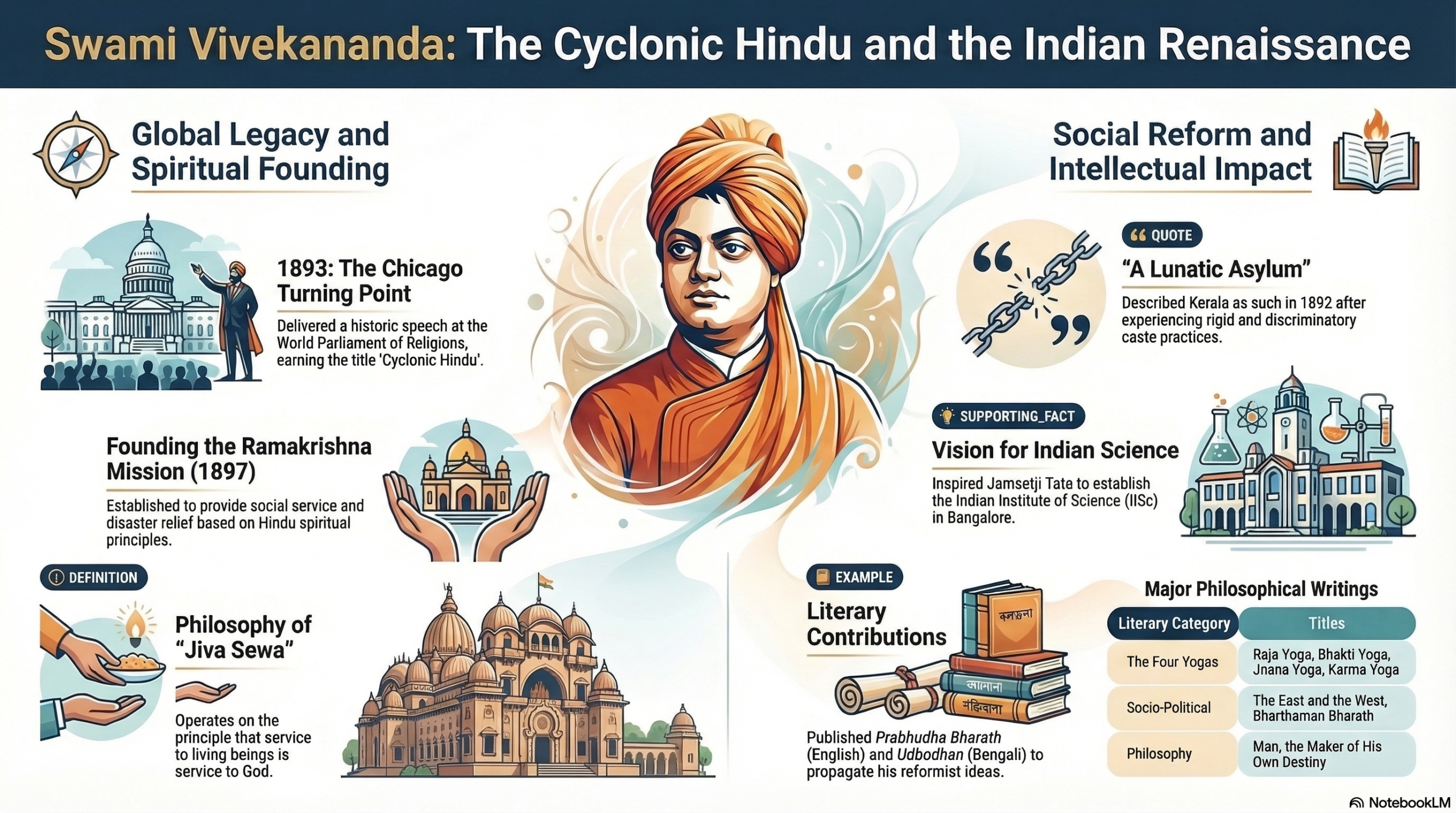 Swami Vivekananda: Life, Philosophy, Chicago Speech & Contributions – Complete Notes for PSC & UPSC